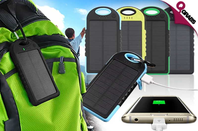 From QR79, Use the Sun Smarter with a Portable Solar Charger Power Bank - Choose from 4 Fun Colors! (Up to QR330 Value)